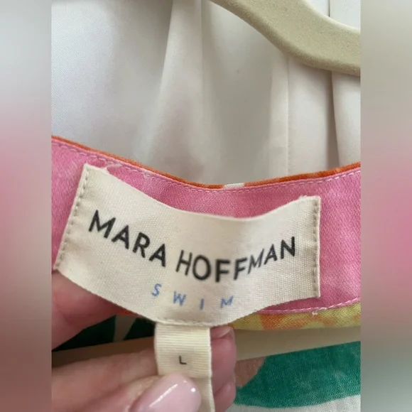 Mara Hoffman Luna Flora Maxi Dress Size Large L FLAWS - Picture 7 of 11